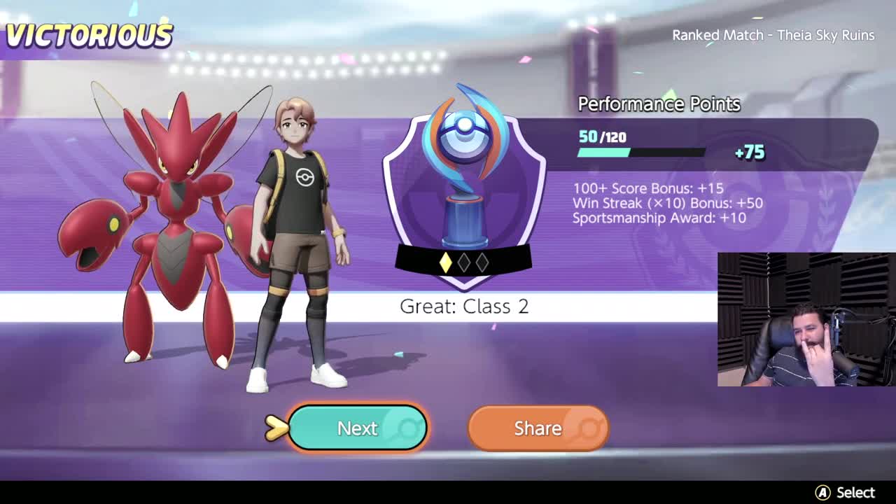 Pokemon Unite - 24 Eliminations on my 7th Ranked Win as Scizor/Scyther (Nintendo Switch Gameplay)