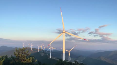 Sky: Mountain: windmill