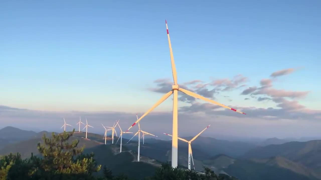 Sky: Mountain: windmill