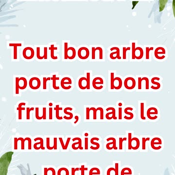 "Les bons arbres portent de bons fruits" Matthieu 7:17.#shortsvideo #shorts #youtubeshorts #yt