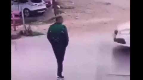 Be careful after crossing the road