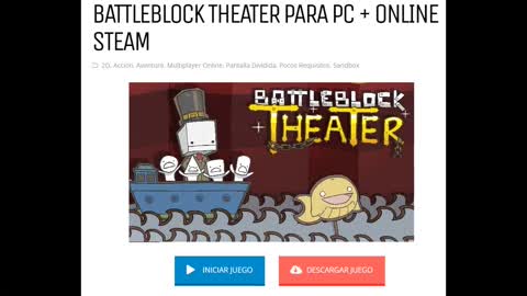 BattleBlock Theater PC como descargarlo + link de descarga del juego