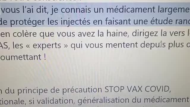 ALERTE ! CRI D ALERTE ! STOP VAX COVID / PRINCIPE DE PRECAUTION