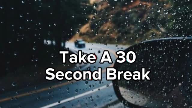 Rain On A Car Window Soundscape (Take A 30 Second Break)