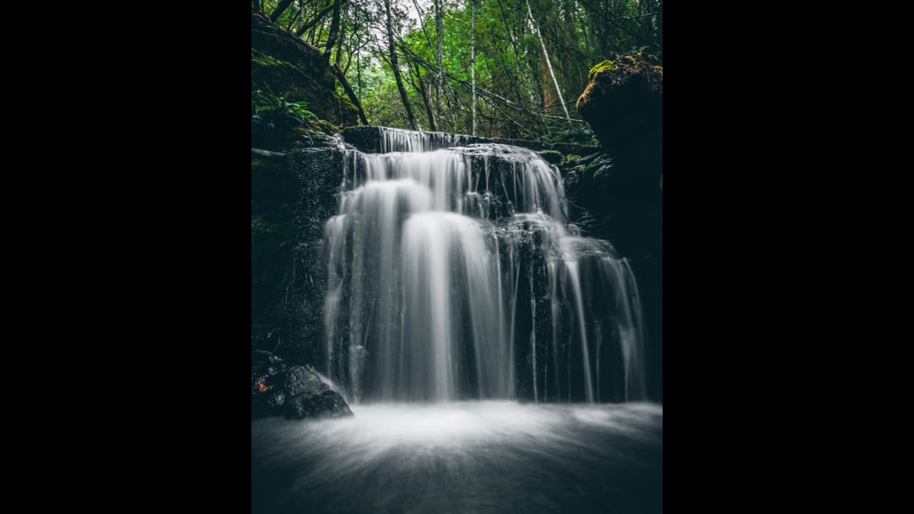 Peaceful Waterfall Sound White Noise for Relaxation, Studying, Focus or Sleep