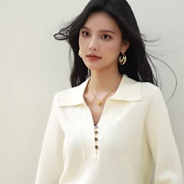 H Han Queen Autumn Winner Tops Loose Long Sleeve