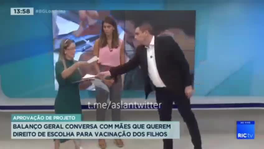 Mais reações da vacina na TV!