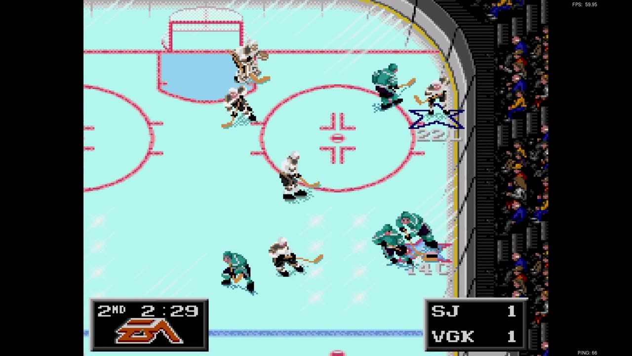 NHL '94 Franchise Mode 1990 Regular Season G44 - Len the Lengend (SJ) at NewJerseyKiller (VGK)