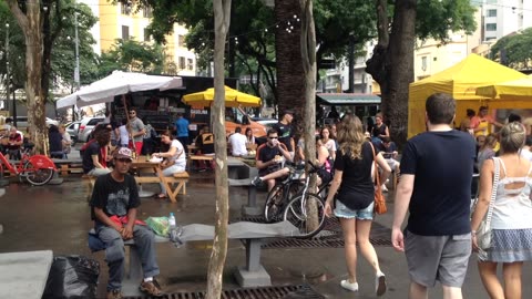 Altijd feest op de autovrije zondag in São Paulo