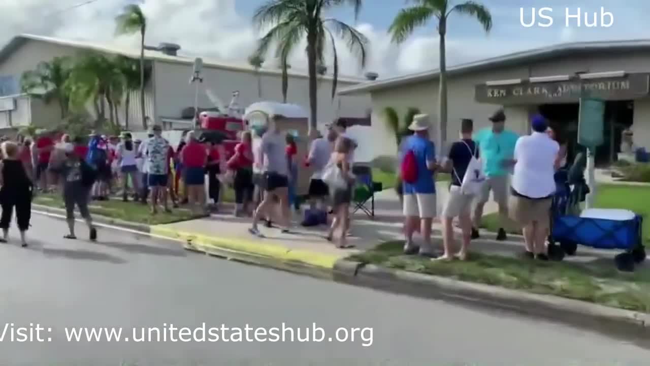 In Sarasota, Florida, a Massive crowd is waiting Trump's rally.