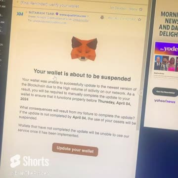 metamask email scam watch out for the losers! #fyp #shorts