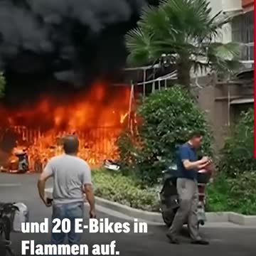 E-Scooter Party in China - 45 E-Scooter and 20 E-Bikes in flames