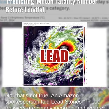 Fact Check: Hurricane Conspiracy NOT Proven By Alexa 'Predicting' Milton Fatality Number