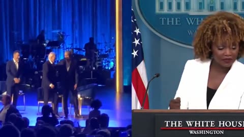 Karine Jean-Pierre says videos of Biden freezing and appearing confused are "cheap fakes video."🤣