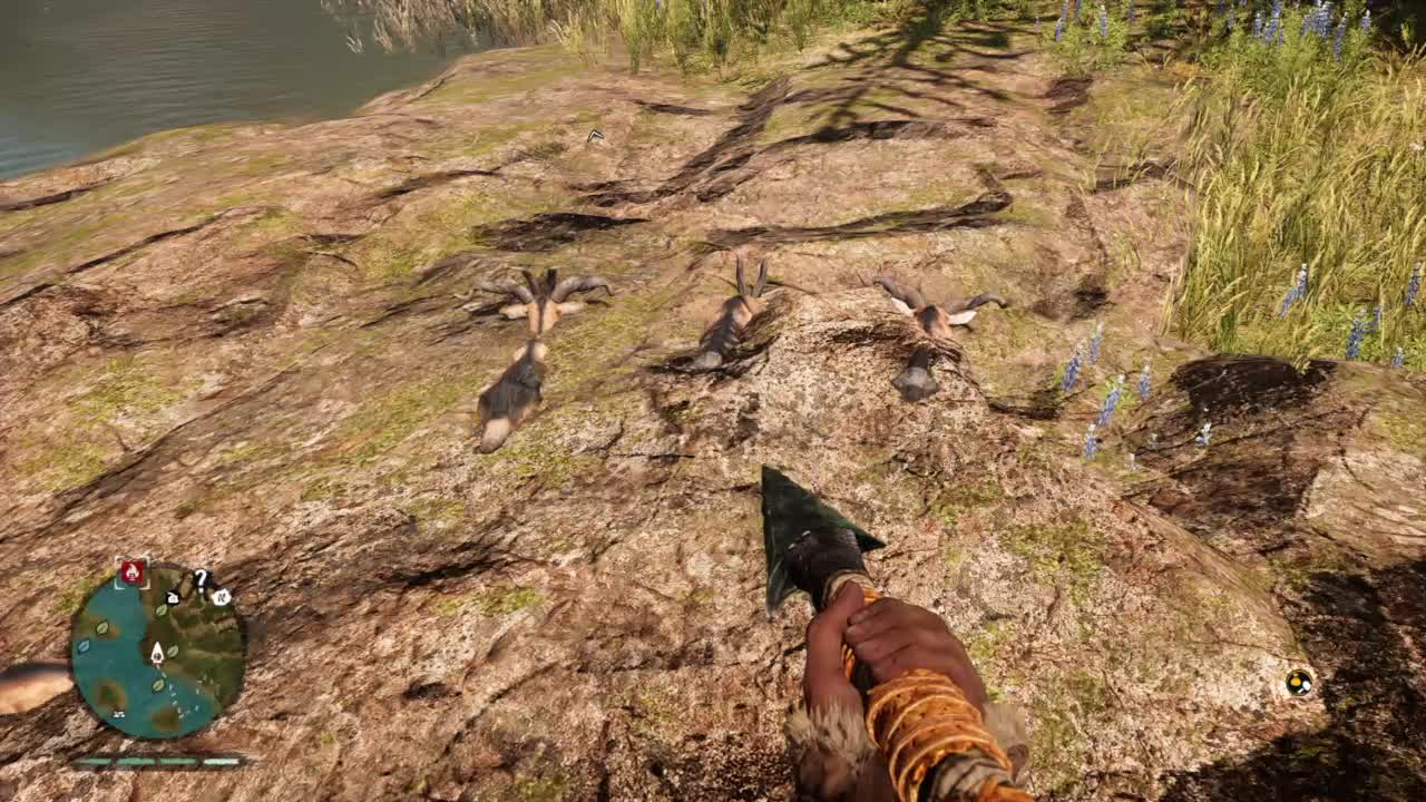 Goats stuck in rock glitch, Far Cry Primal