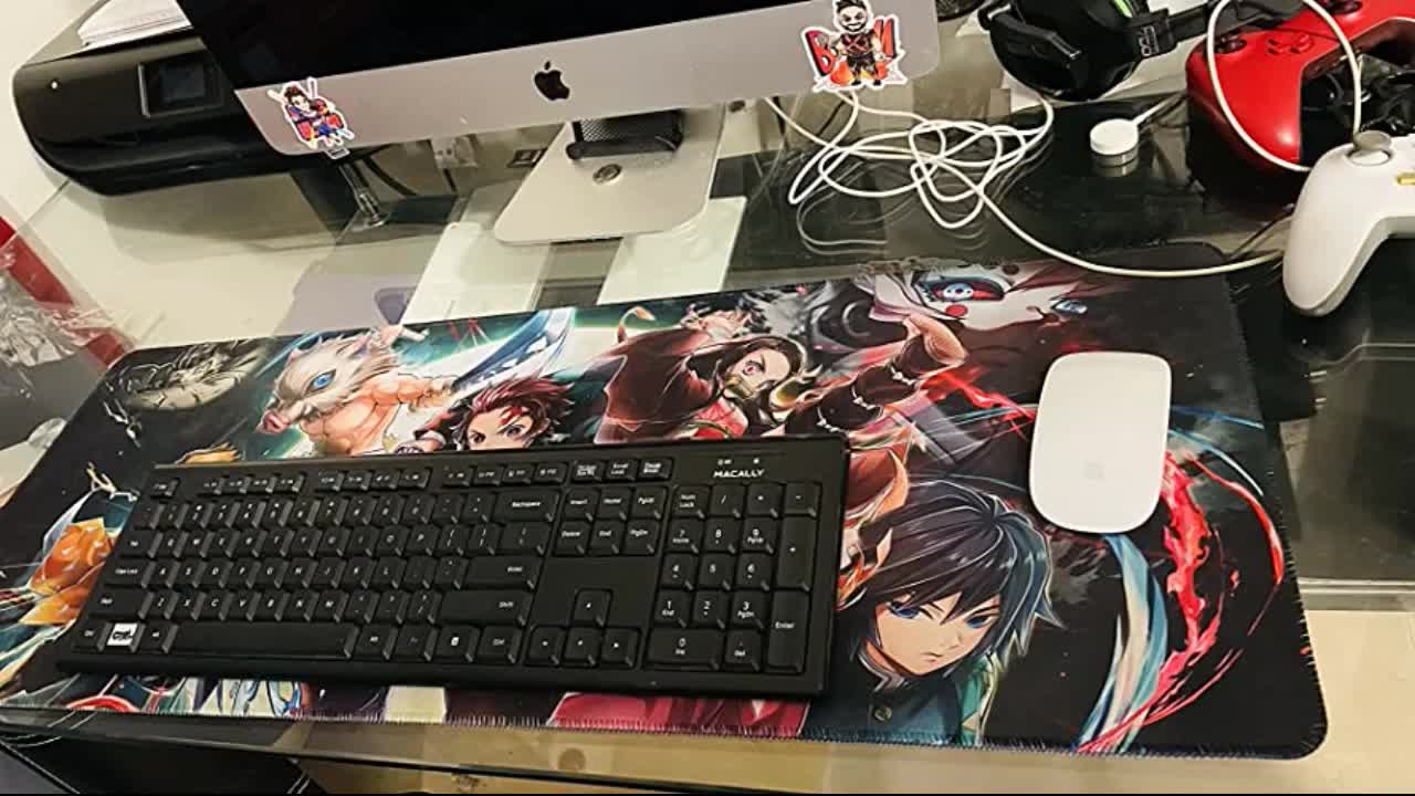 Review: Large Mouse Pad for Demon Slayer - Non Slip Rubber Base Gaming Anime Mouse Pad for Comp...