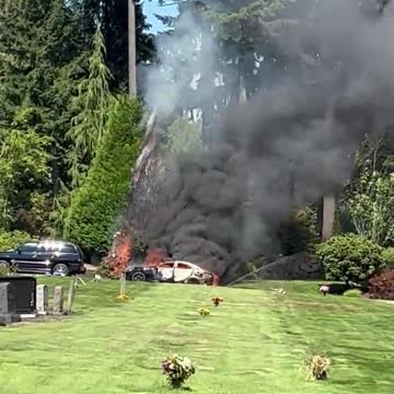 Aftermath Of Car Bombing At Mountain View Cemetery In Auburn, Washington