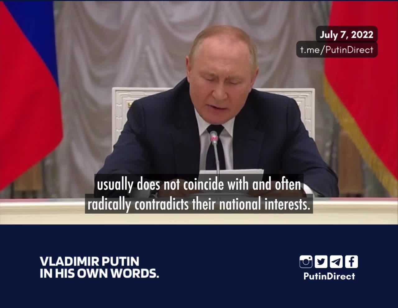 (7.7.22) Putin: U.S. Citizens are Awakening to the Betrayals of their Ruling Elites