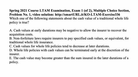 Exam LTAM exercise for June 20, 2021