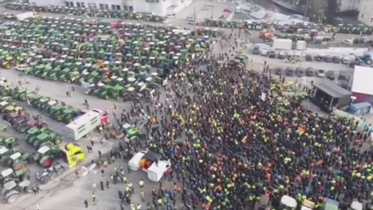 Farmers in Germany continue to protest against the World Economic Forum agenda.