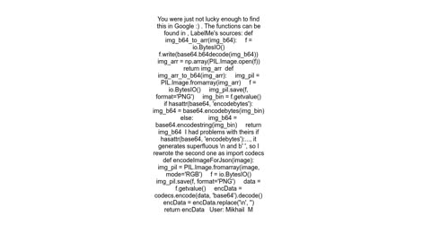 What is imageData in JSON file which comes from labelme tool