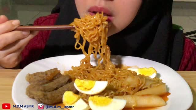 ASMR (MCDONALD'S) TOPOKKI SAMYANG | CHEWY (EATING SOUNDS) | No Talking REAL SOUND