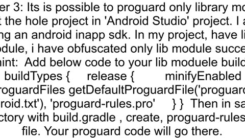 Is it possible to Proguard an Android library module but not the application module