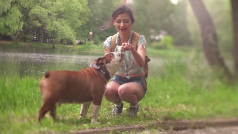 dog and Girls
