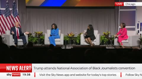 Donald Trump questions Kamala Harris' racial identity at black journalists convention