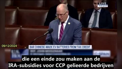 【NL】Wet Einde Chinese dominantie van elektrische voertuigen in Amerika aangenomen door Huis