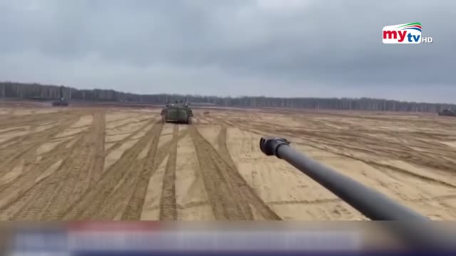 Russia Moving Tanks through Ukraine