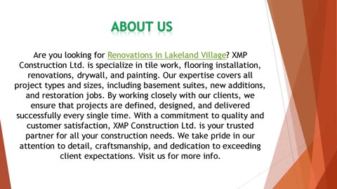 Are you looking for Renovations in Lakeland Village?