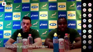 Trevor Nyakane chats ahead of the Boks game against Wales