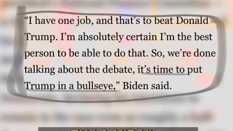 BIDEN LLAMÓ A «PONER A TRUMP EN LA MIRA»