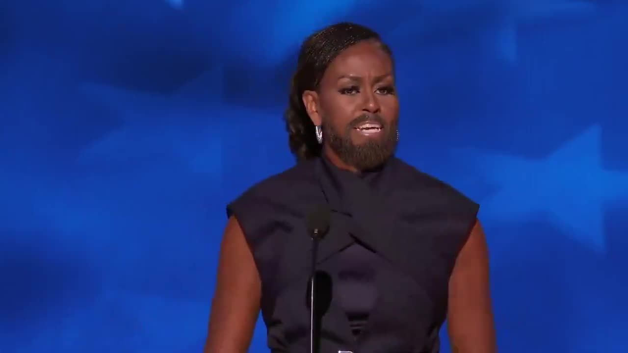 Who put this on Michelle Obama face😂
