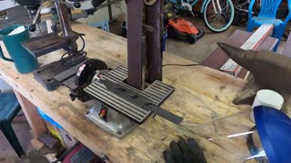 1095 Paring knife part 2- grinding a bevel