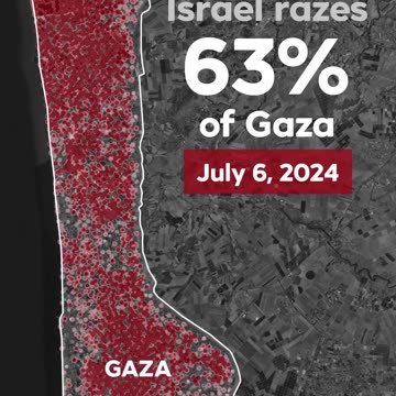 Isreal Razes 63% of Gaza
