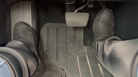 WENT FOR A DRIVE IN MY NEW UGG RAINBOOTS