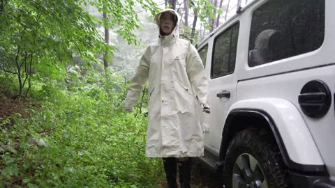 CAMPING IN HEAVY RAIN DEEP MOUNTAINSㅣRELAXING ASMRㅣAIR TENT