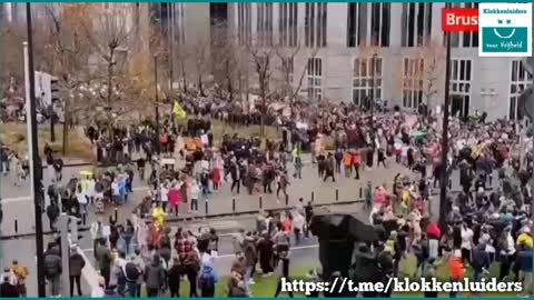 Belgium: Huge vaccine passport protest Nov. 20, 2021