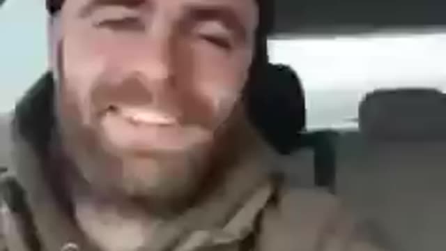 Ukrainian forces with captured Russian thermobaric missile system