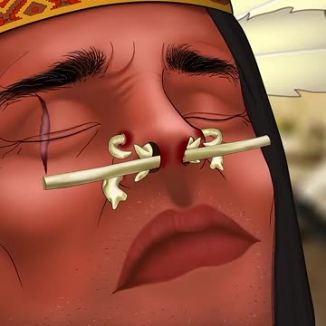 ASMR Remove nose piercing with stone ax