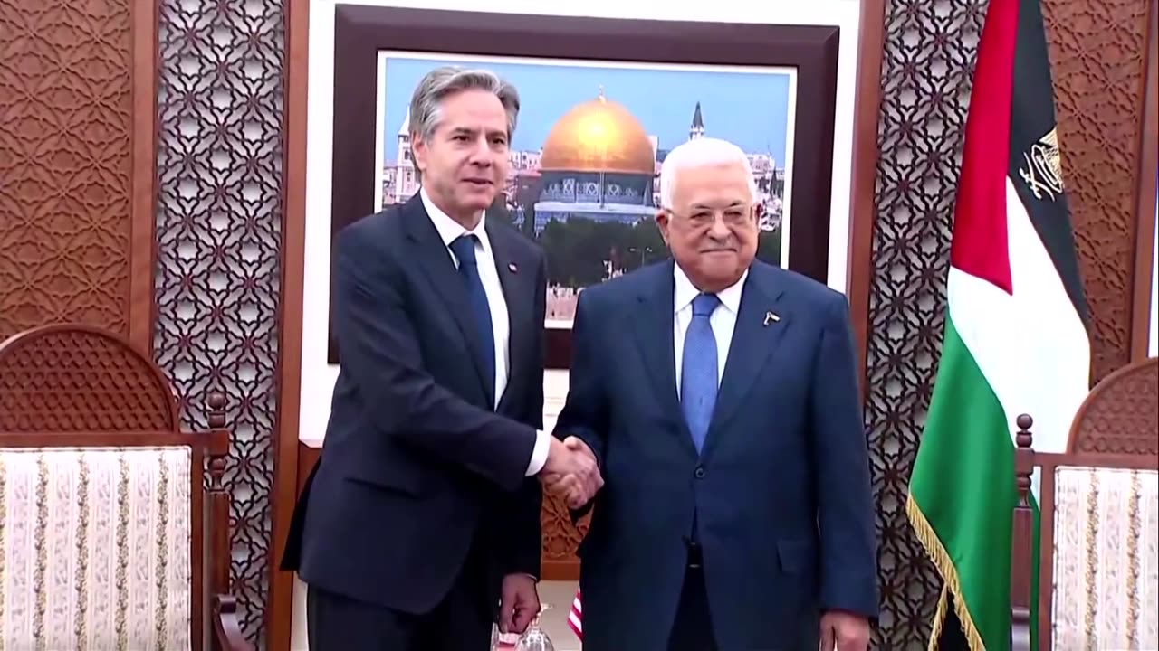 Blinken meets Palestinian President in West Bank