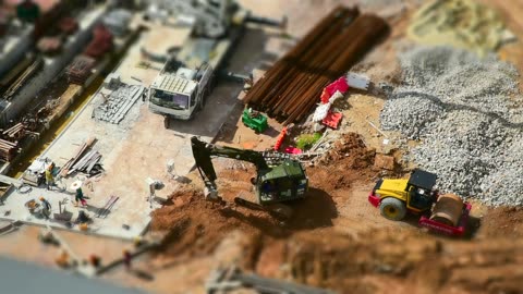 Tile Shift | Time Lapse | Construction Site 2 | 4K #tiltshift #timelapse #4k