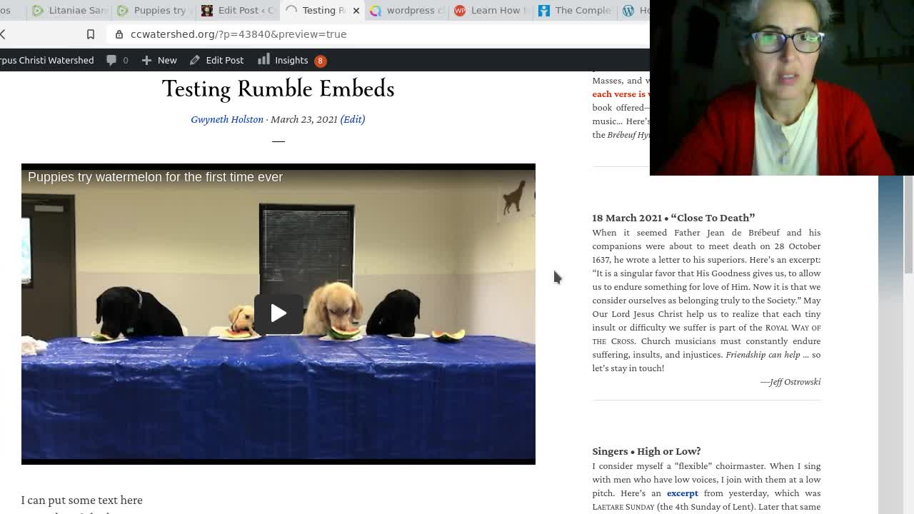 Testing Rumble Embeds