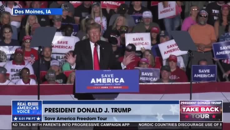 President Trump in Iowa: "First of all he didn’t get elected- Hillary conceded I never conceded"