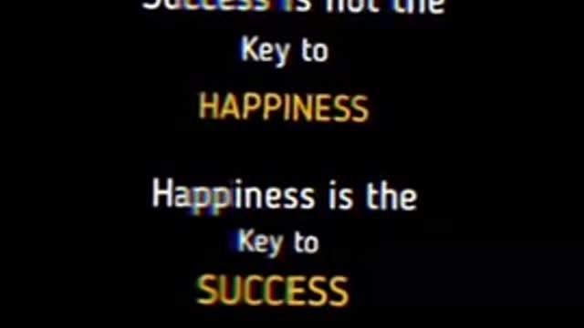 Success Isn't Happyness......