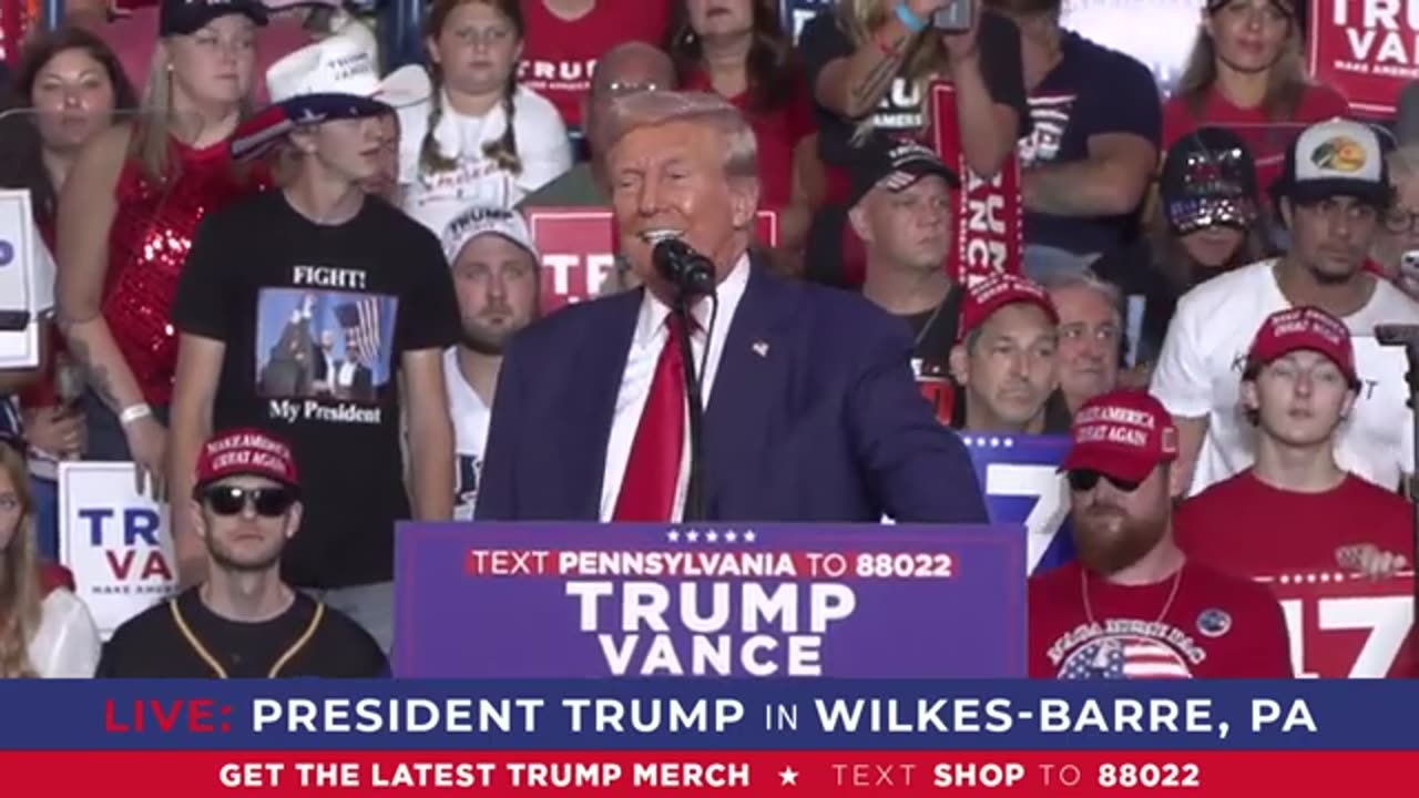 Trump Delivers Remarks in Wilkes-Barre, Pennsylvania