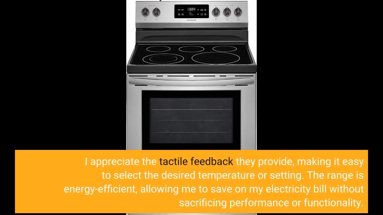 FFEF3054TS 30 Freestanding Electric Range with 5.3 cu. ft. Capacity 2 Oven Racks Storage Drawer...