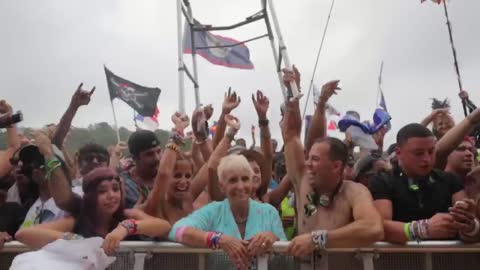 Granny at TomorrowWorld having a blast